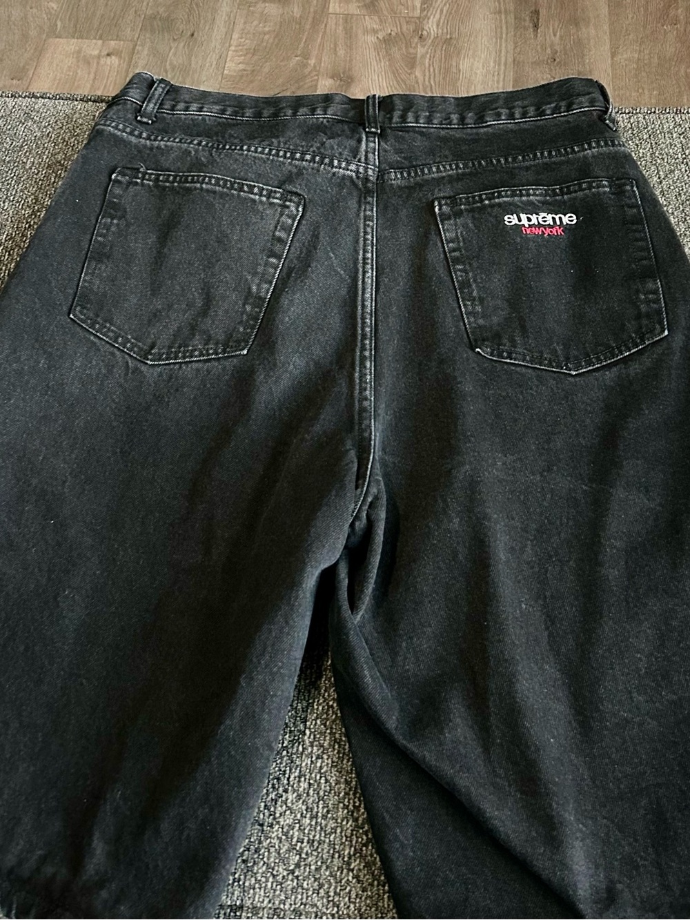 Black Supreme Denim Shorts